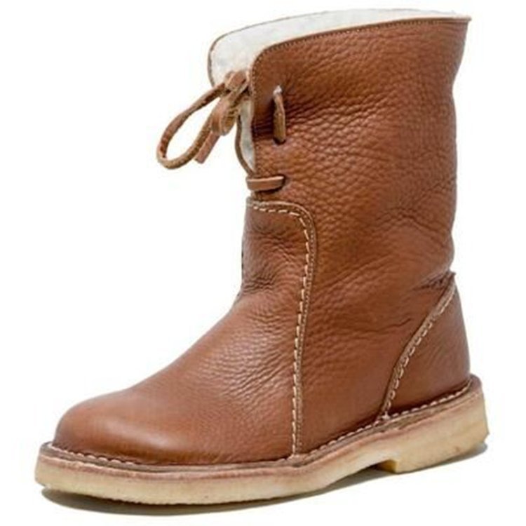 Winterlaarzen | Waterdicht | Warm | Leren Laarzen | Dameslaarzen met Wolvoering