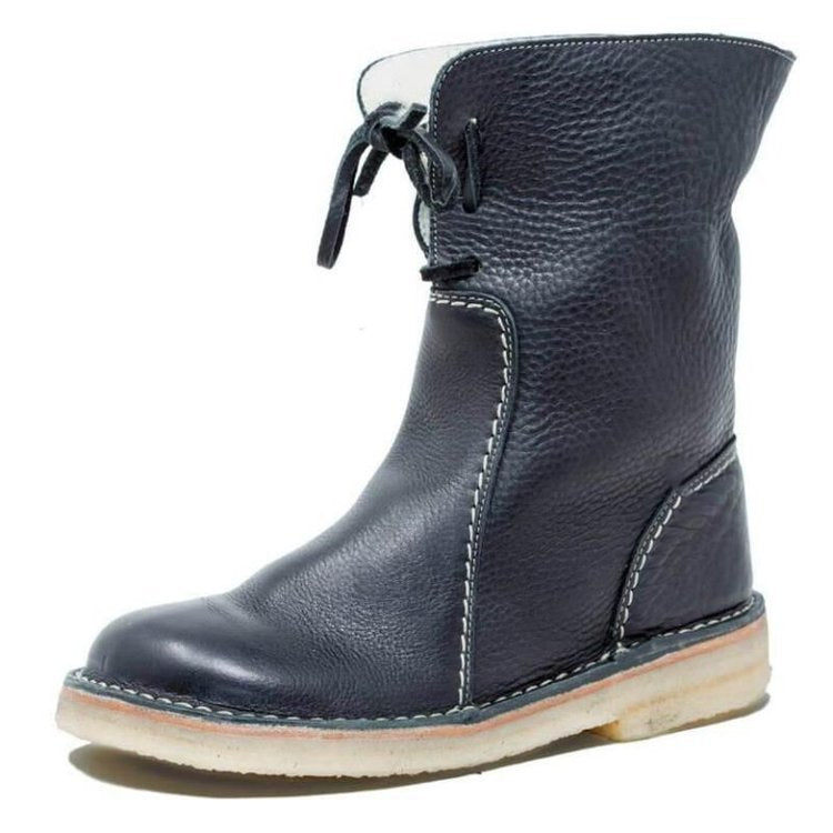 Winterlaarzen | Waterdicht | Warm | Leren Laarzen | Dameslaarzen met Wolvoering