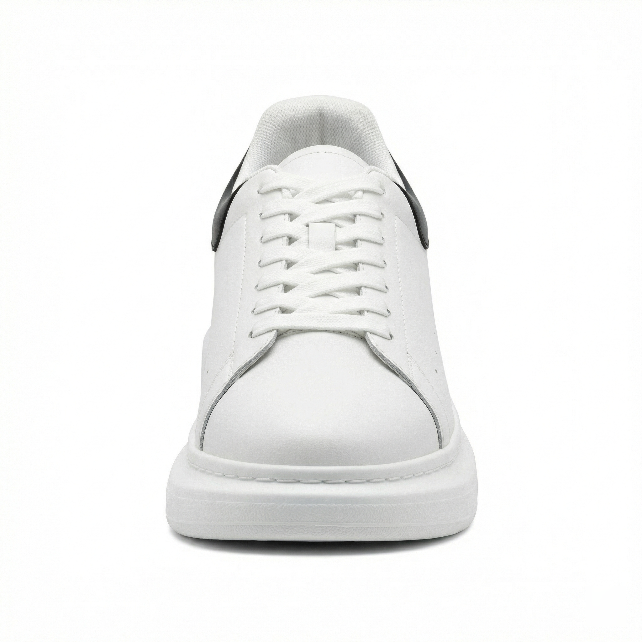 Witte sneakers - Platformsneakers met veters voor dames-Boutique Moda
