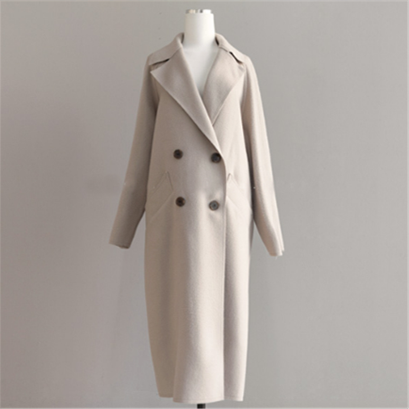 Wollen Mantel - Dubbel gespeld - Riem - Wollen jas - Wollen overjas Dames-Boutique Moda