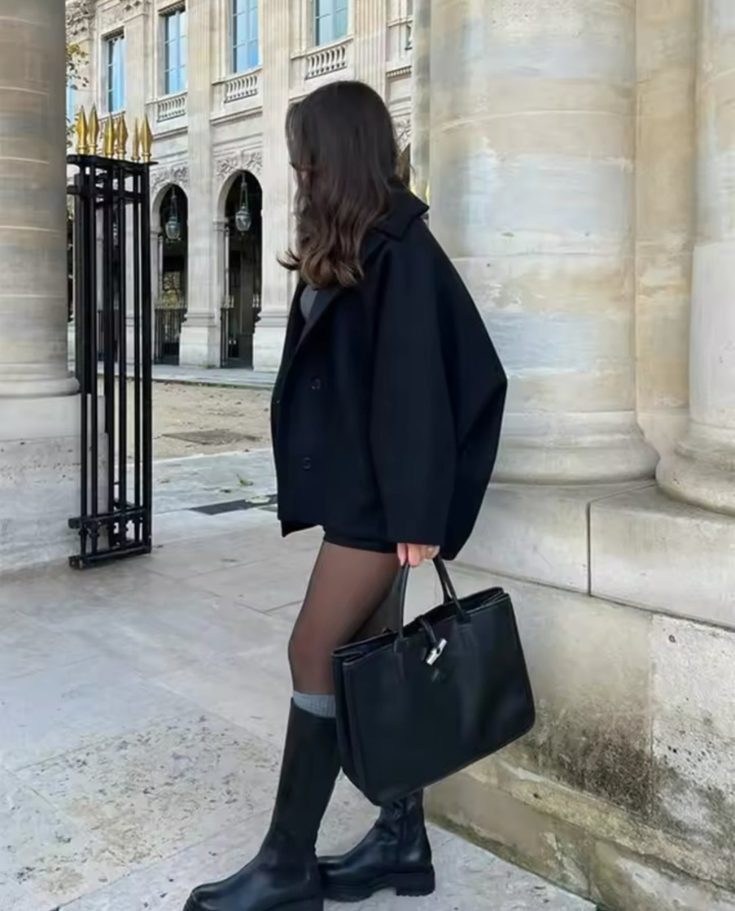 Wollen Trenchcoat | Kort | Single Breasted | Oversized Jack| Vrouwenjas-Boutique Moda