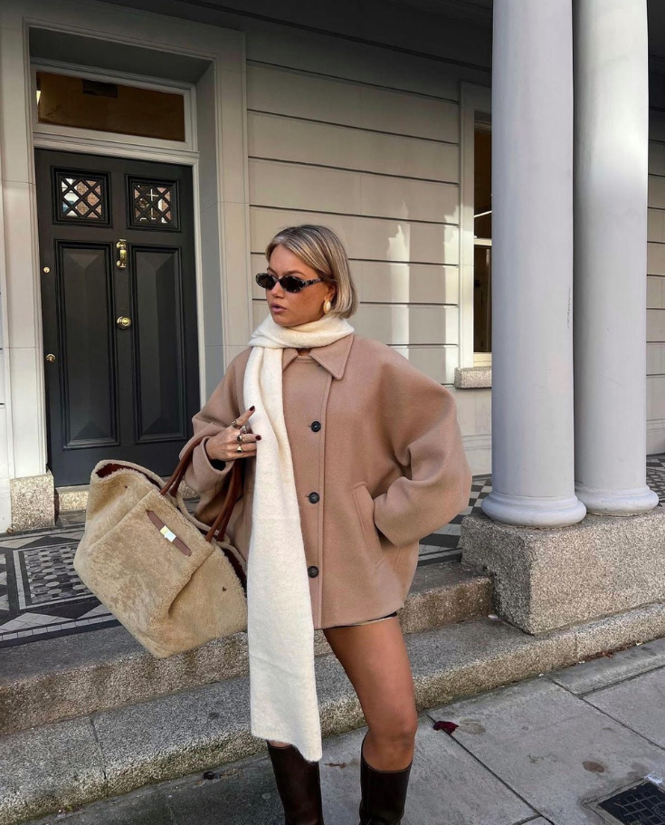Wollen Trenchcoat | Kort | Single Breasted | Oversized Jack| Vrouwenjas-Boutique Moda