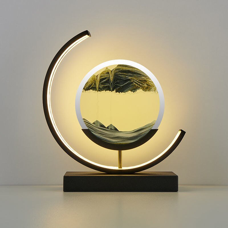 Zandkunstlamp met bewegend 3D zand | LED-tafellamp | 360° draaibaar-Boutique Moda