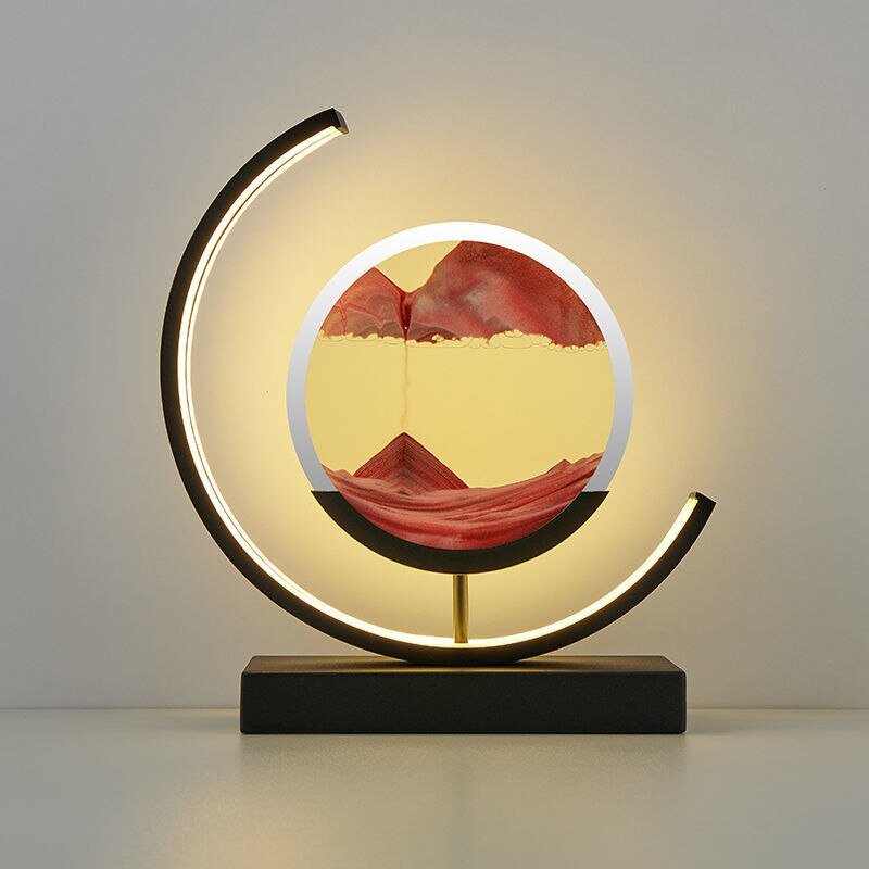 Zandkunstlamp met bewegend 3D zand | LED-tafellamp | 360° draaibaar-Boutique Moda