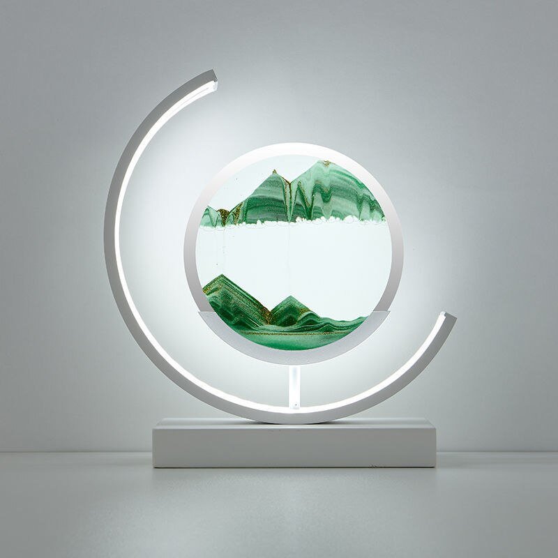 Zandkunstlamp met bewegend 3D zand | LED-tafellamp | 360° draaibaar-Boutique Moda