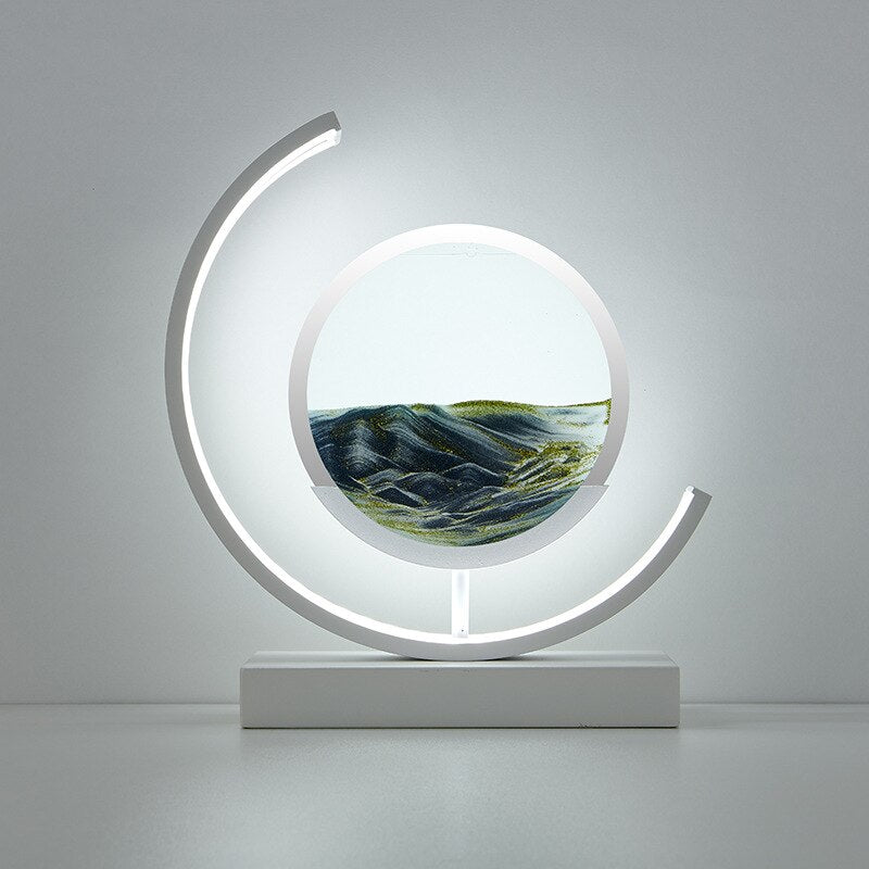 Zandkunstlamp met bewegend 3D zand | LED-tafellamp | 360° draaibaar-Boutique Moda
