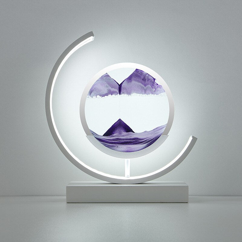 Zandkunstlamp met bewegend 3D zand | LED-tafellamp | 360° draaibaar-Boutique Moda