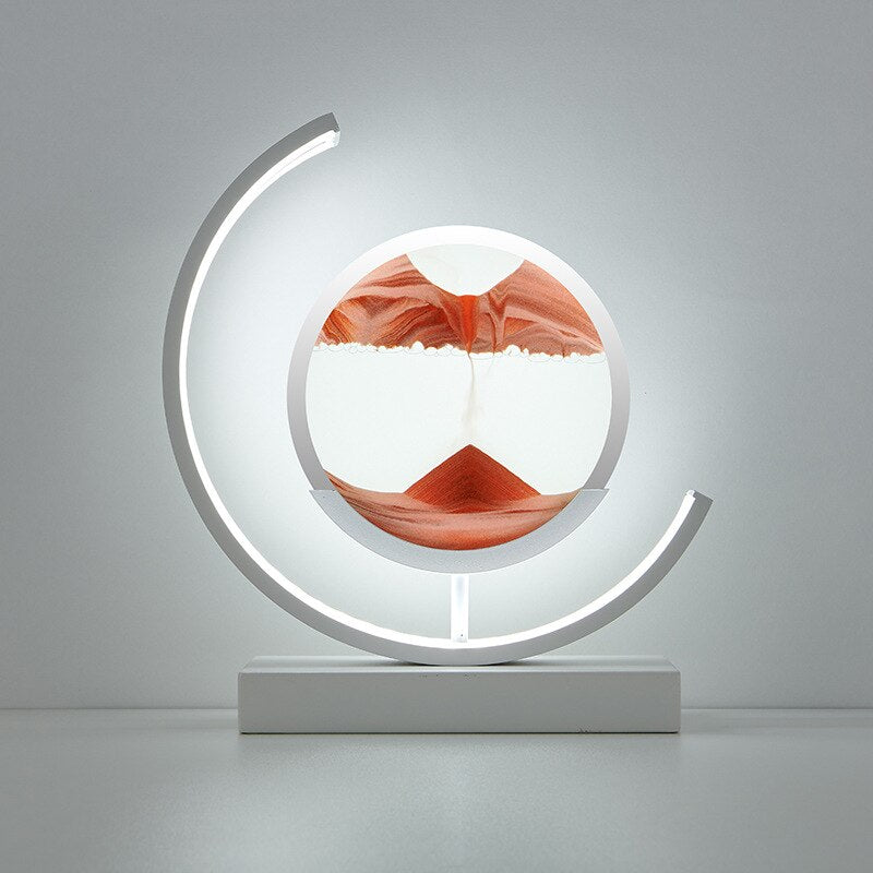 Zandkunstlamp met bewegend 3D zand | LED-tafellamp | 360° draaibaar-Boutique Moda