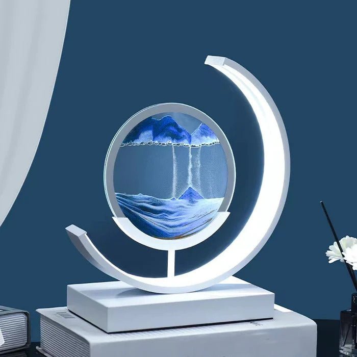 Zandkunstlamp met bewegend 3D zand | LED-tafellamp | 360° draaibaar-Boutique Moda