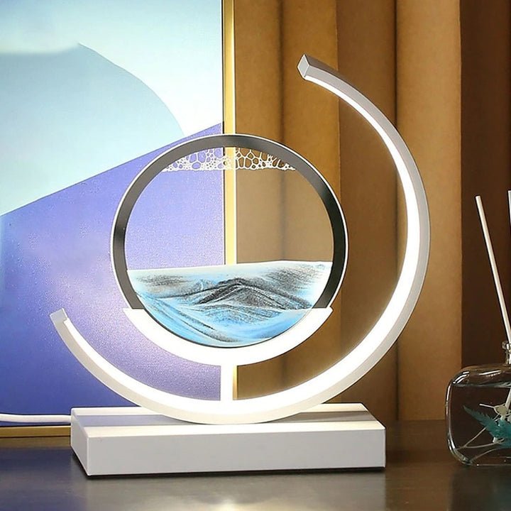 Zandkunstlamp met bewegend 3D zand | LED-tafellamp | 360° draaibaar-Boutique Moda