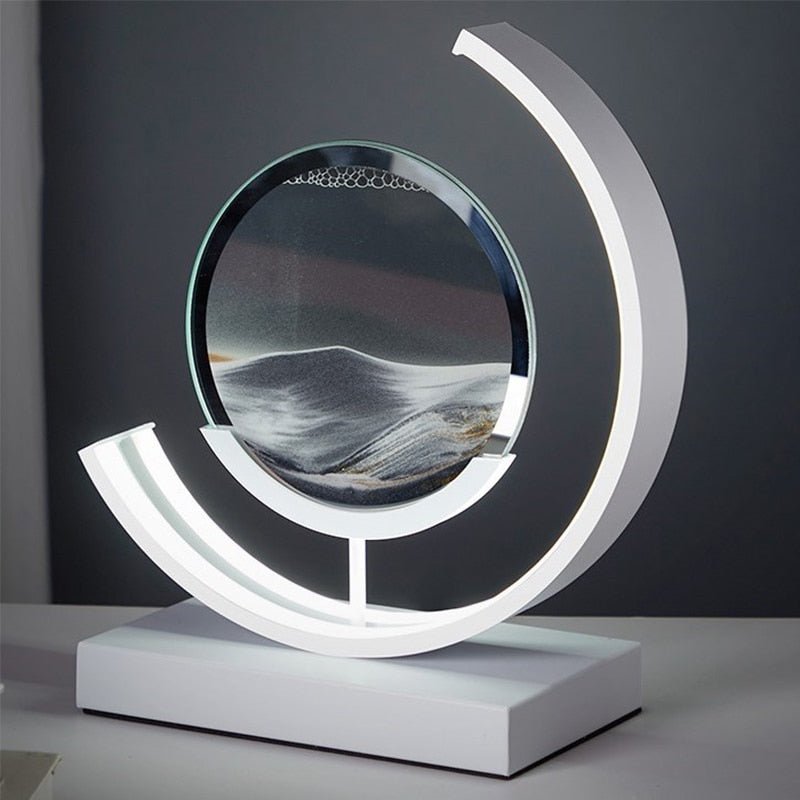 Zandkunstlamp met bewegend 3D zand | LED-tafellamp | 360° draaibaar-Boutique Moda