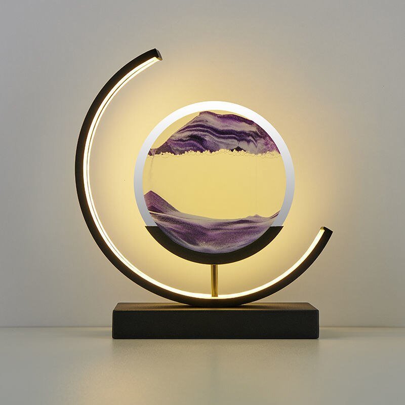 Zandkunstlamp met bewegend 3D zand | LED-tafellamp | 360° draaibaar-Boutique Moda