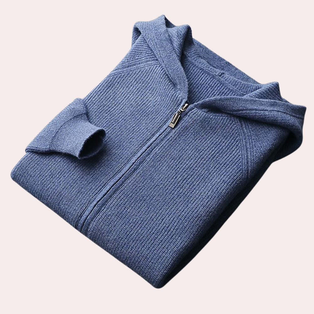 Zip Hoodie - Casual - Gebreid - Zip-Up Sweater - Herenkleding-Boutique Moda