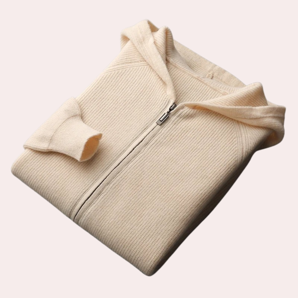 Zip Hoodie - Casual - Gebreid - Zip-Up Sweater - Herenkleding-Boutique Moda