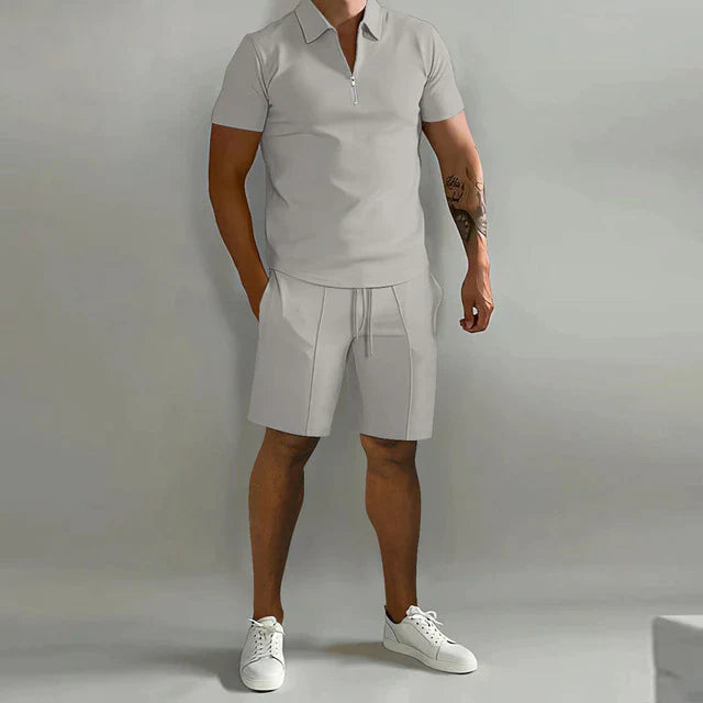 Zomerset Heren | Polo Met Rits En Short-Boutique Moda