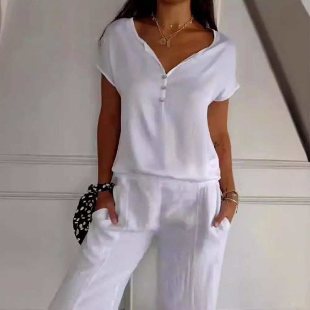Zomertop - Satijnen blouse met korte mouwen voor dames-Boutique Moda
