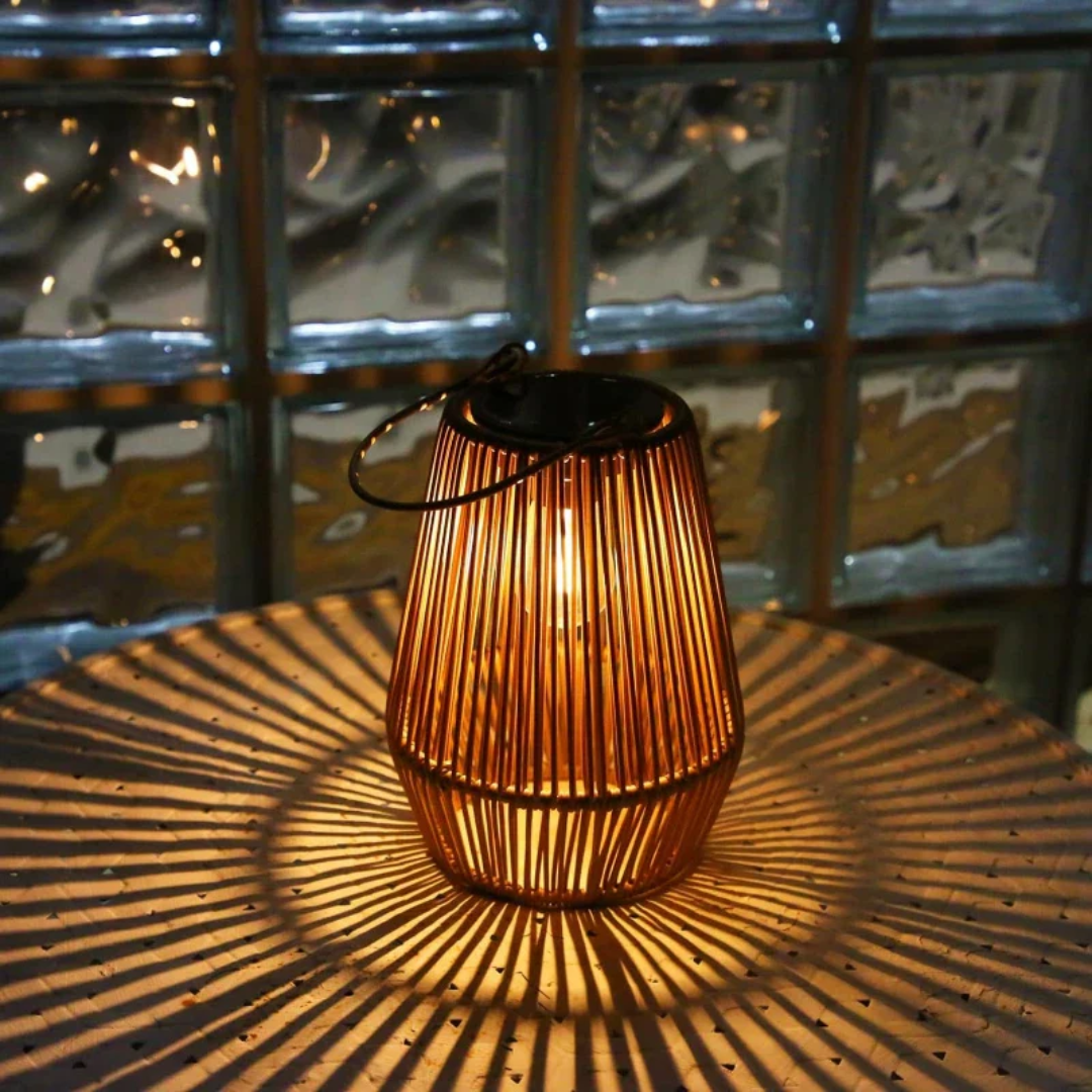 Zonne-energie lamp - Rotan - Tuin - Draagbare lamp - Buitenlamp-Boutique Moda