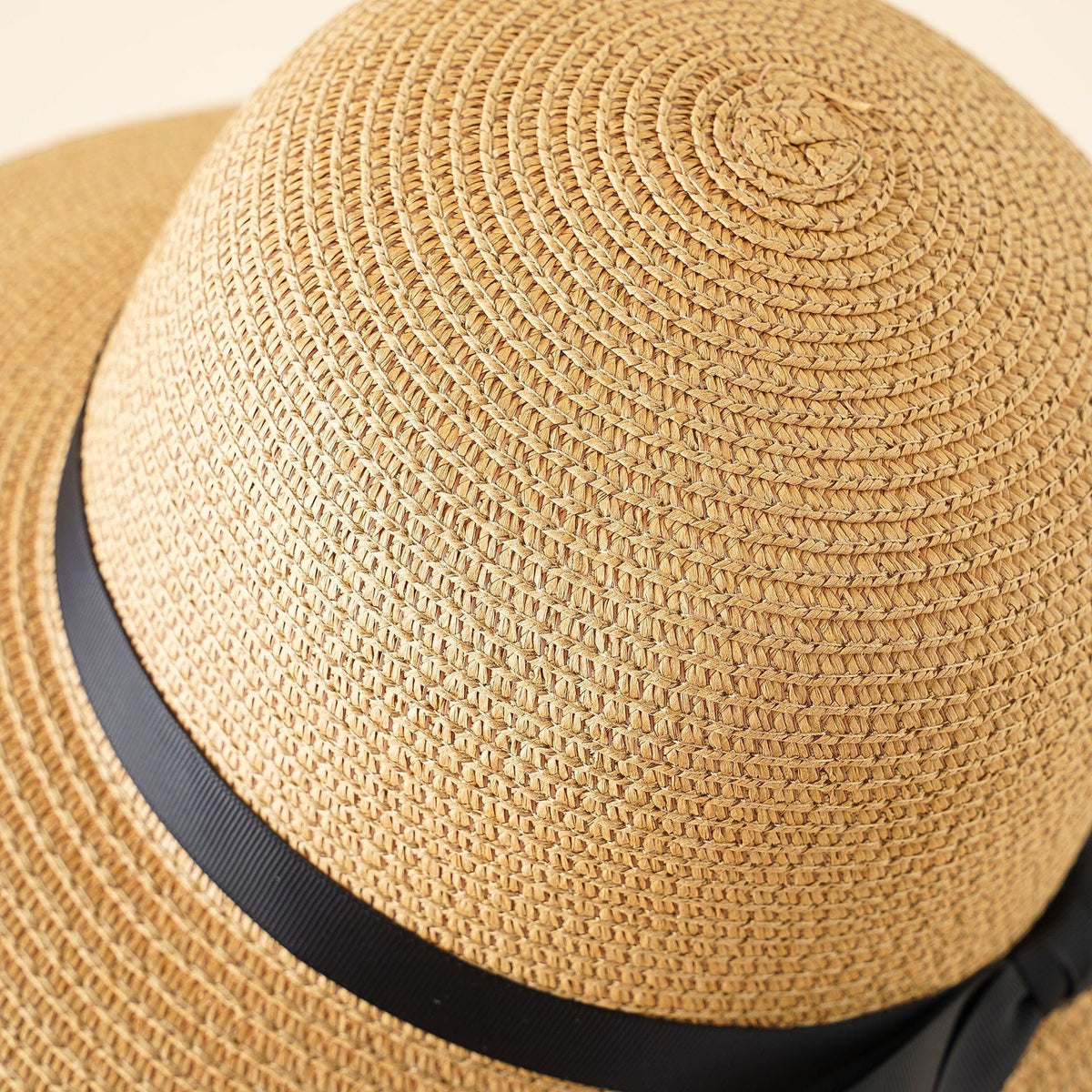 Zonnehoed Dames | Strohoed | Brede Rand | Zwart Lint-Boutique Moda