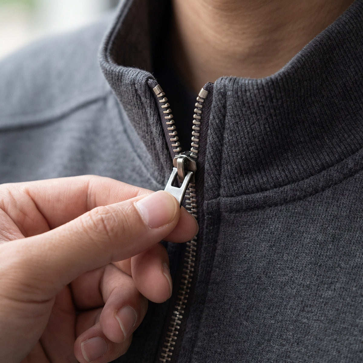 Sweatvest zonder Capuchon Heren | Opstaande Kraag | 2 Kleuren