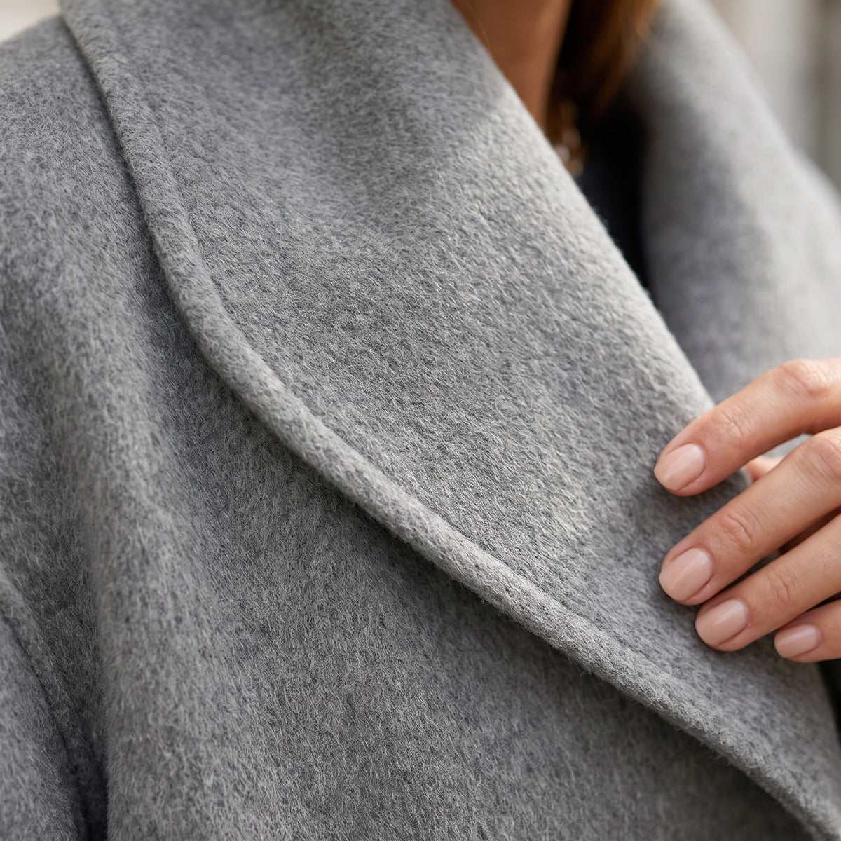 Mantel Dames met Sjaalkraag | Wollook | Open Voorkant | 7 Kleuren