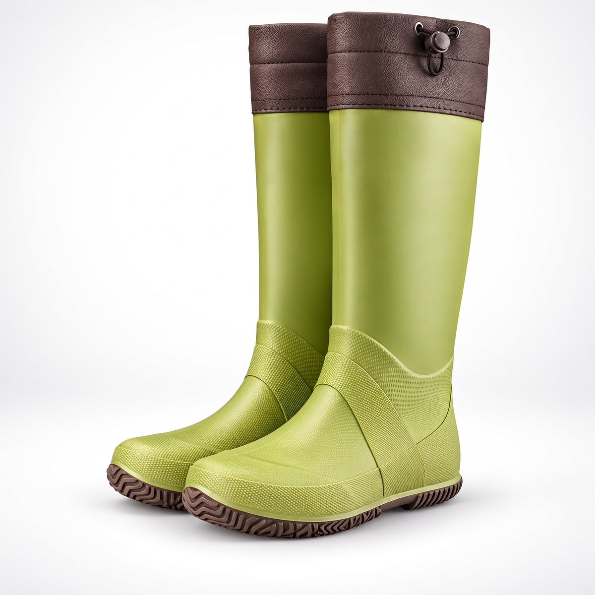 PVC Regenlaarzen Heren | Hoog | Manchet met Koord | 4 Kleuren