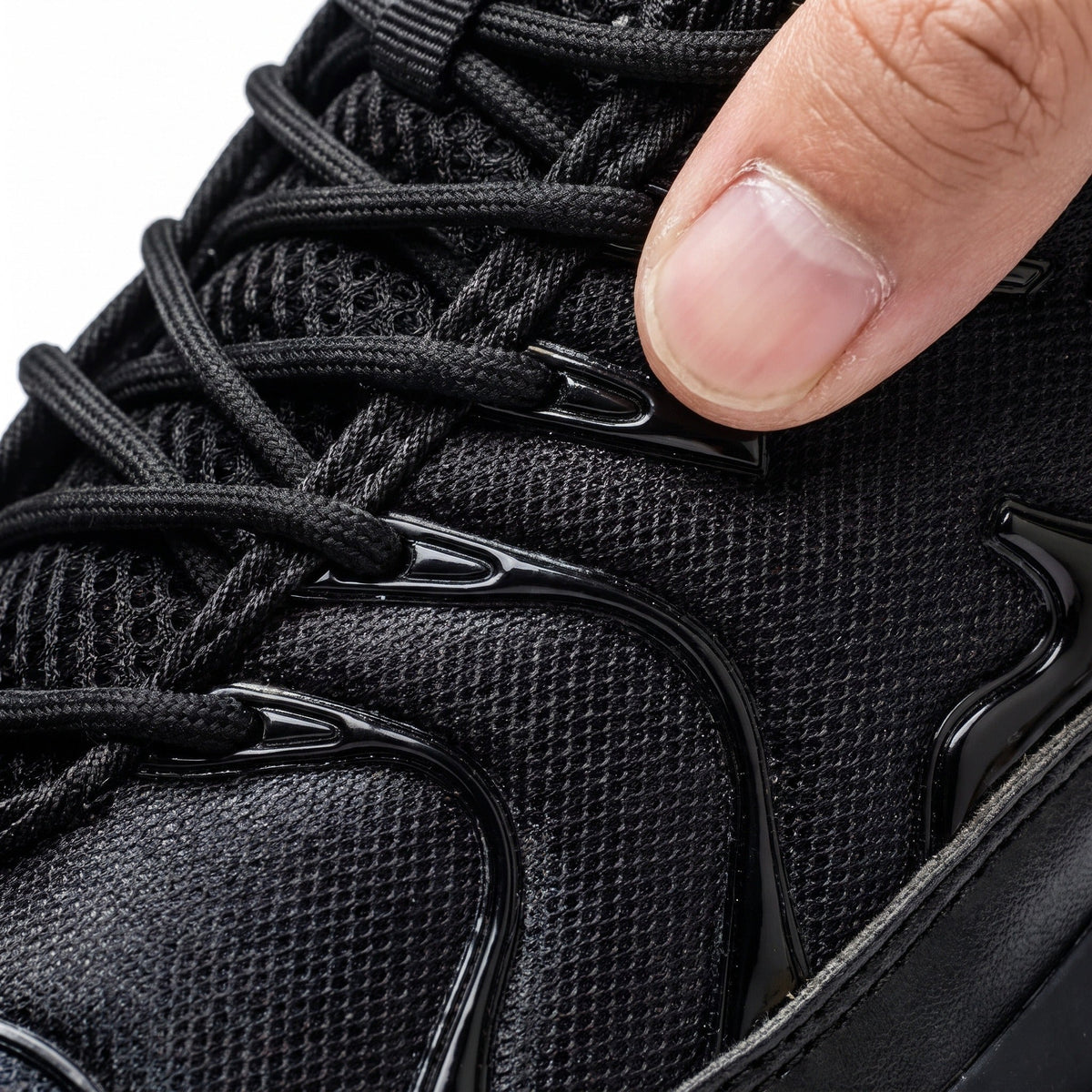 Sneakers Heren in Zwart | Dikke Zool | Veters