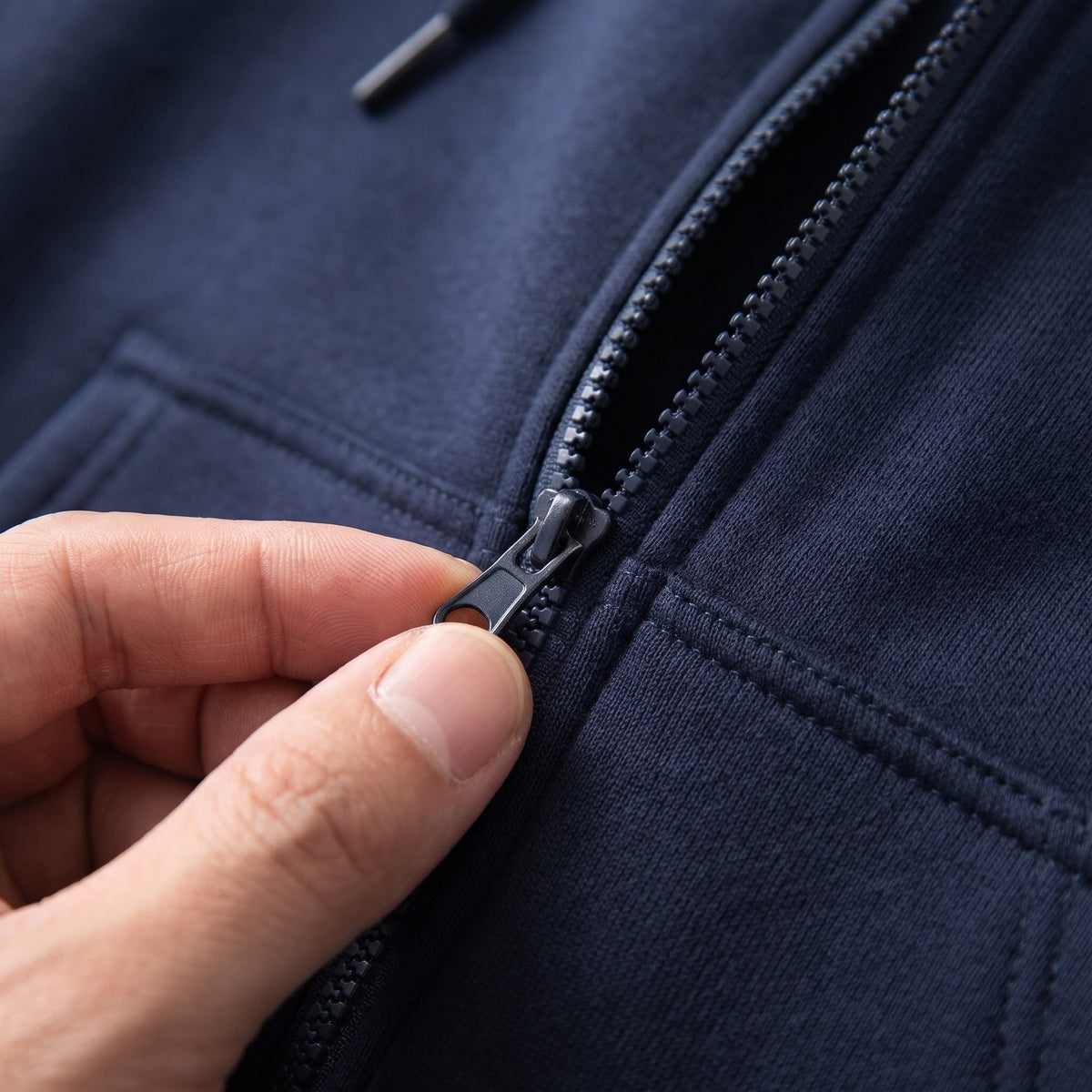 Hoodie met Doorlopende Rits Heren | Trekkoord | 7 Kleuren