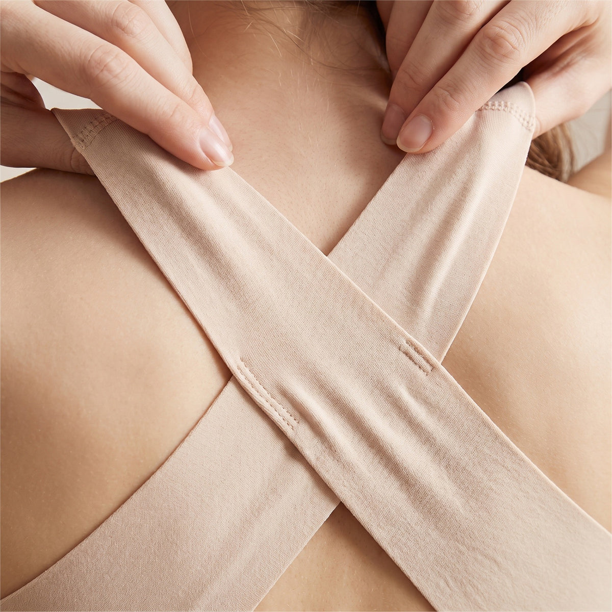 Olivia's Posture Correcting Bra, close-up