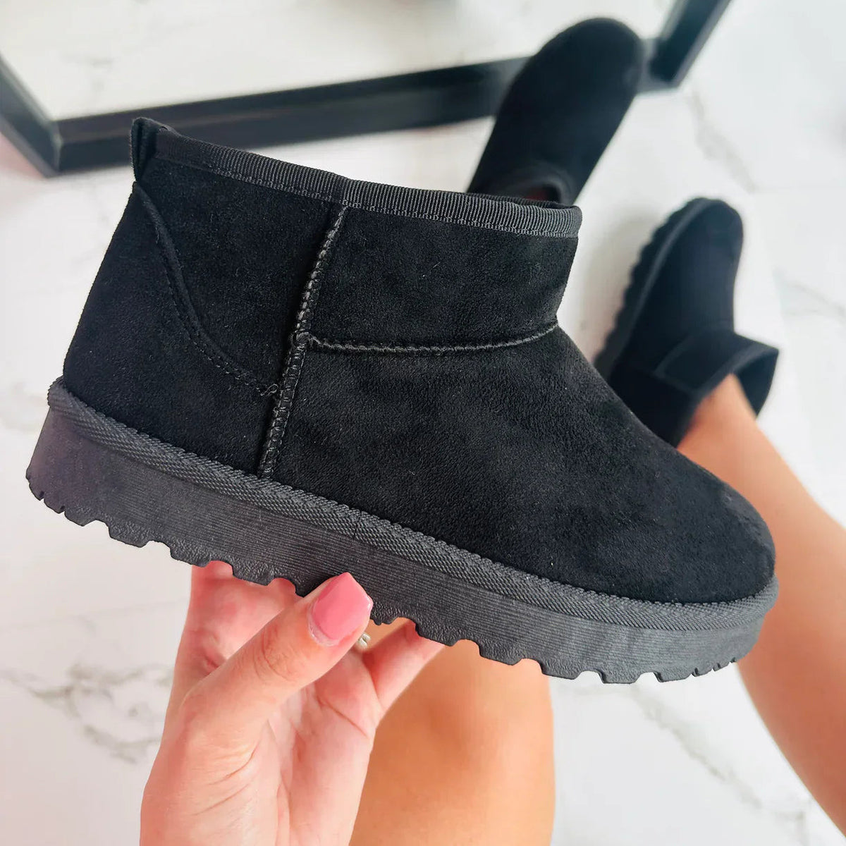 Enkellaarsjes | Slip-On | Warm gevoerd | Winterlaarzen | Dameslaarzen