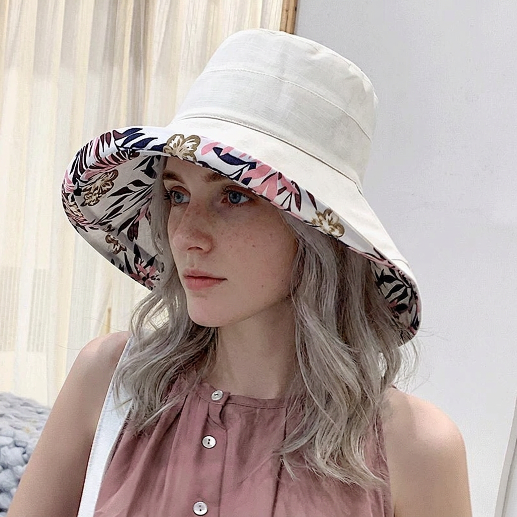 Zonnehoed dames in wit met brede rand - Boutique Moda