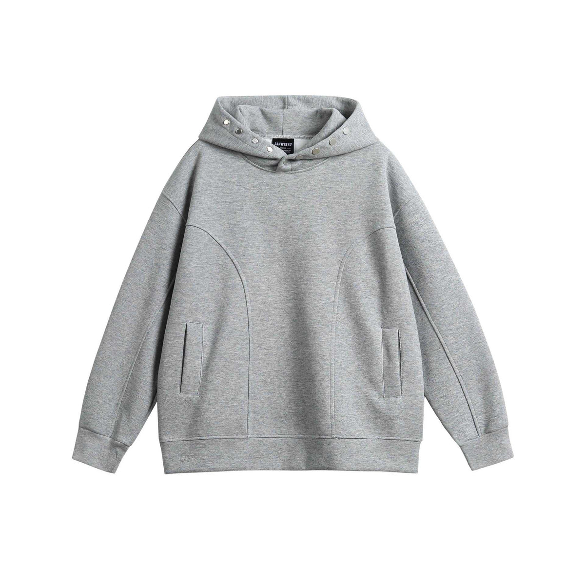 Oversized Hoodie Heren met Drukknopen | Paspelzakken | 3 Kleuren