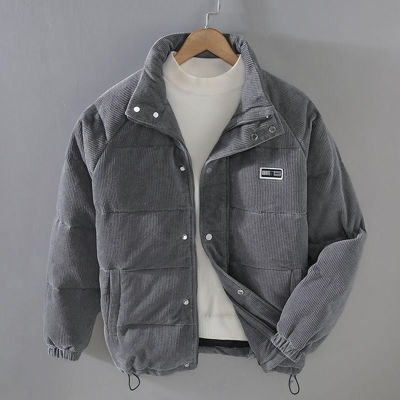 Corduroy Pufferjas Heren | Opstaande Kraag | Gewatteerd | 3 Kleuren
