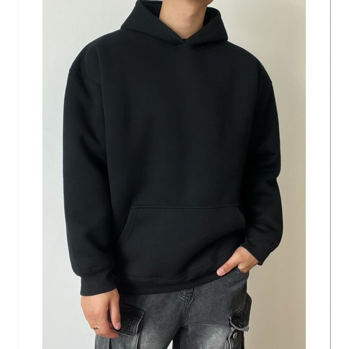 Oversized Hoodie Heren Effen | Kangoeroezak | 2 Kleuren