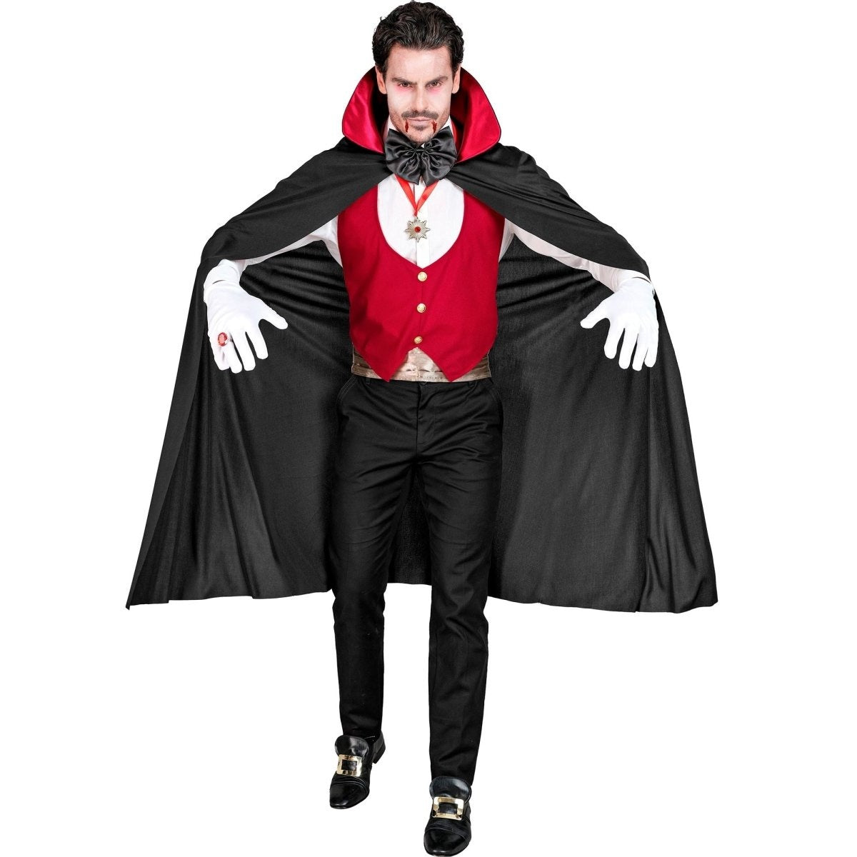 Vampier Kostuum Set | Cape | Gilet | Strik | Medaillon | Handschoenen