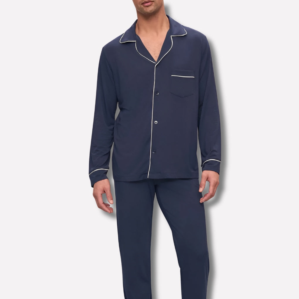 Jersey Pyjama Heren | Contrastbies | 2 Kleuren