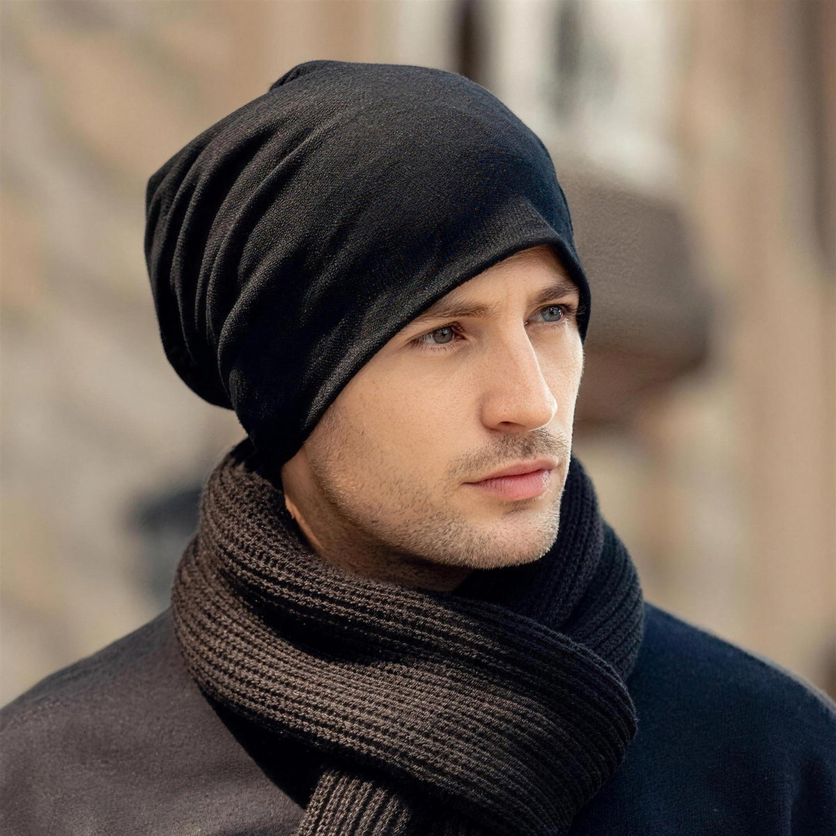 Beanie Muts Heren | Slouchy | Dunne Jersey
