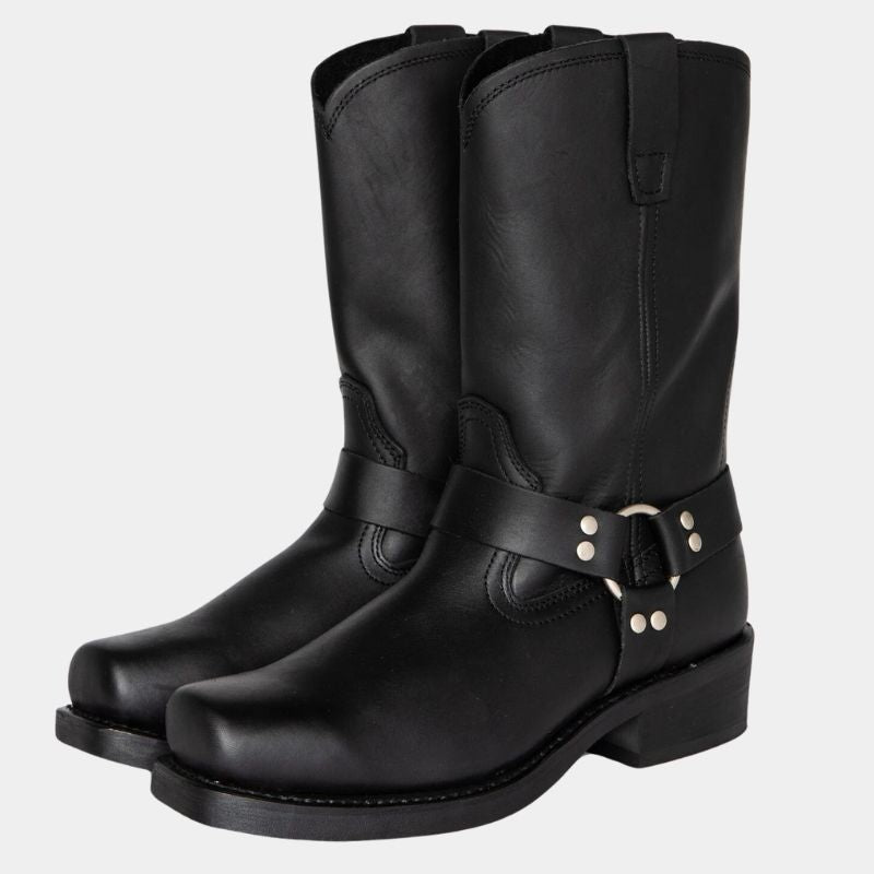 Cowboylaarzen Heren | Harnasriem | Vierkante Neus | Blokhak