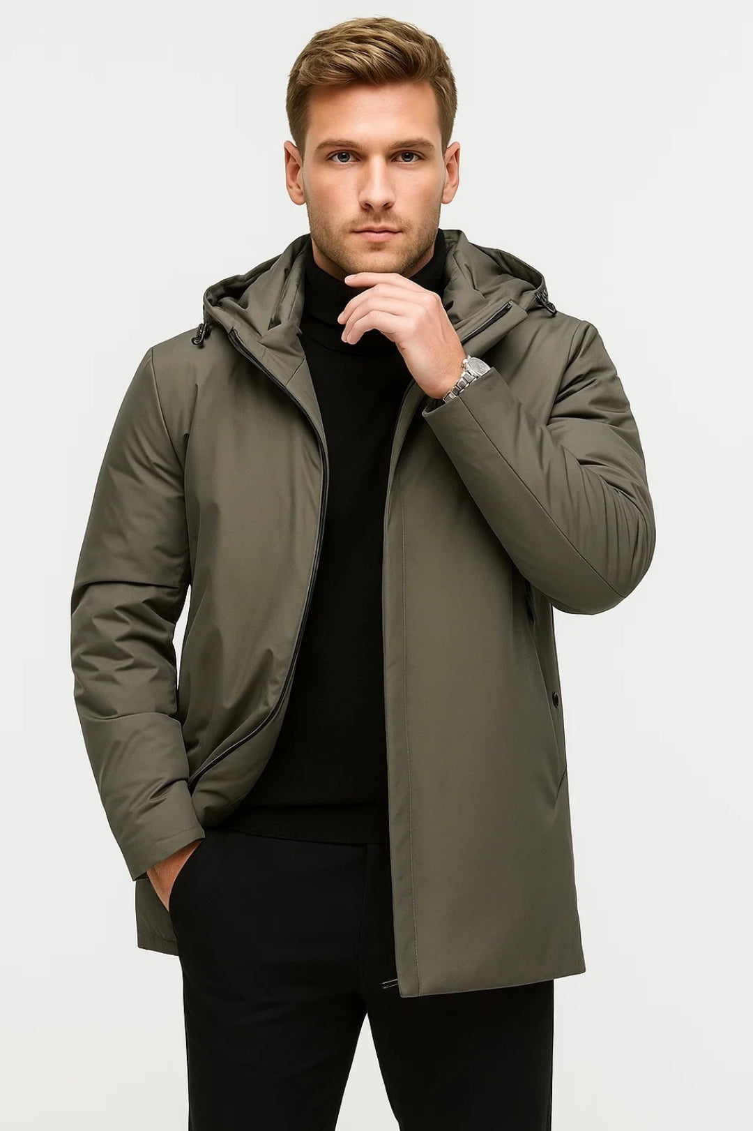 Parka Heren | Waterafstotend | Capuchon | Verborgen Sluiting