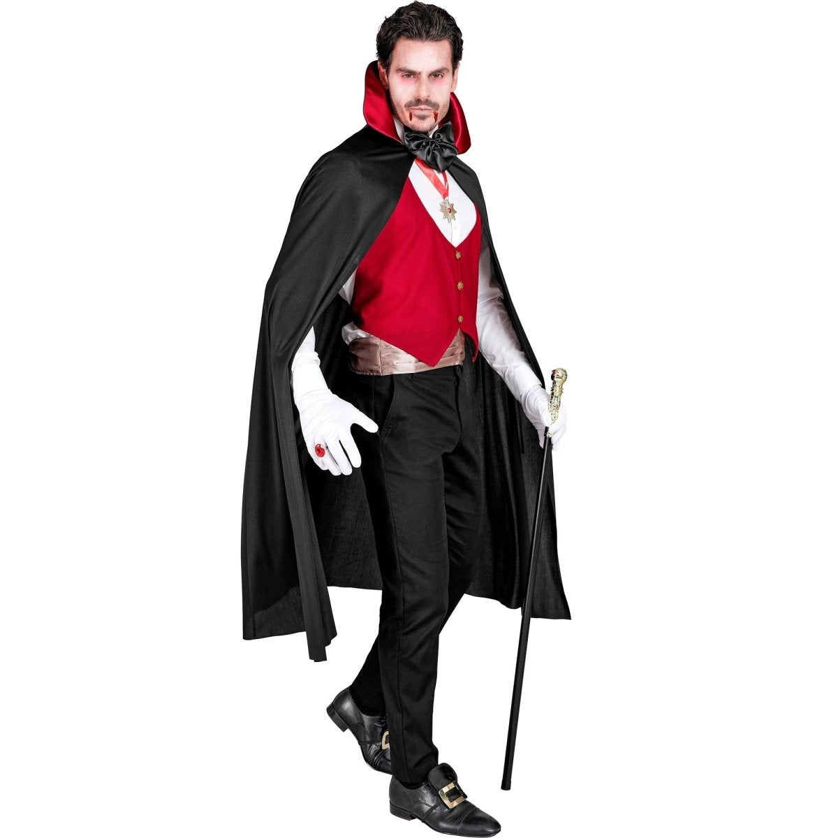 Vampier Kostuum Set | Cape | Gilet | Strik | Medaillon | Handschoenen