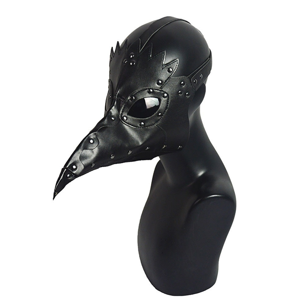 Pestdokter Masker | Kunstleer | Klinknagels | Lange Snavel | Band