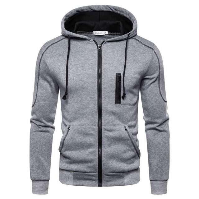 Hoodie Vest Heren met Contrastdetails | Borstzak | 5 Kleuren