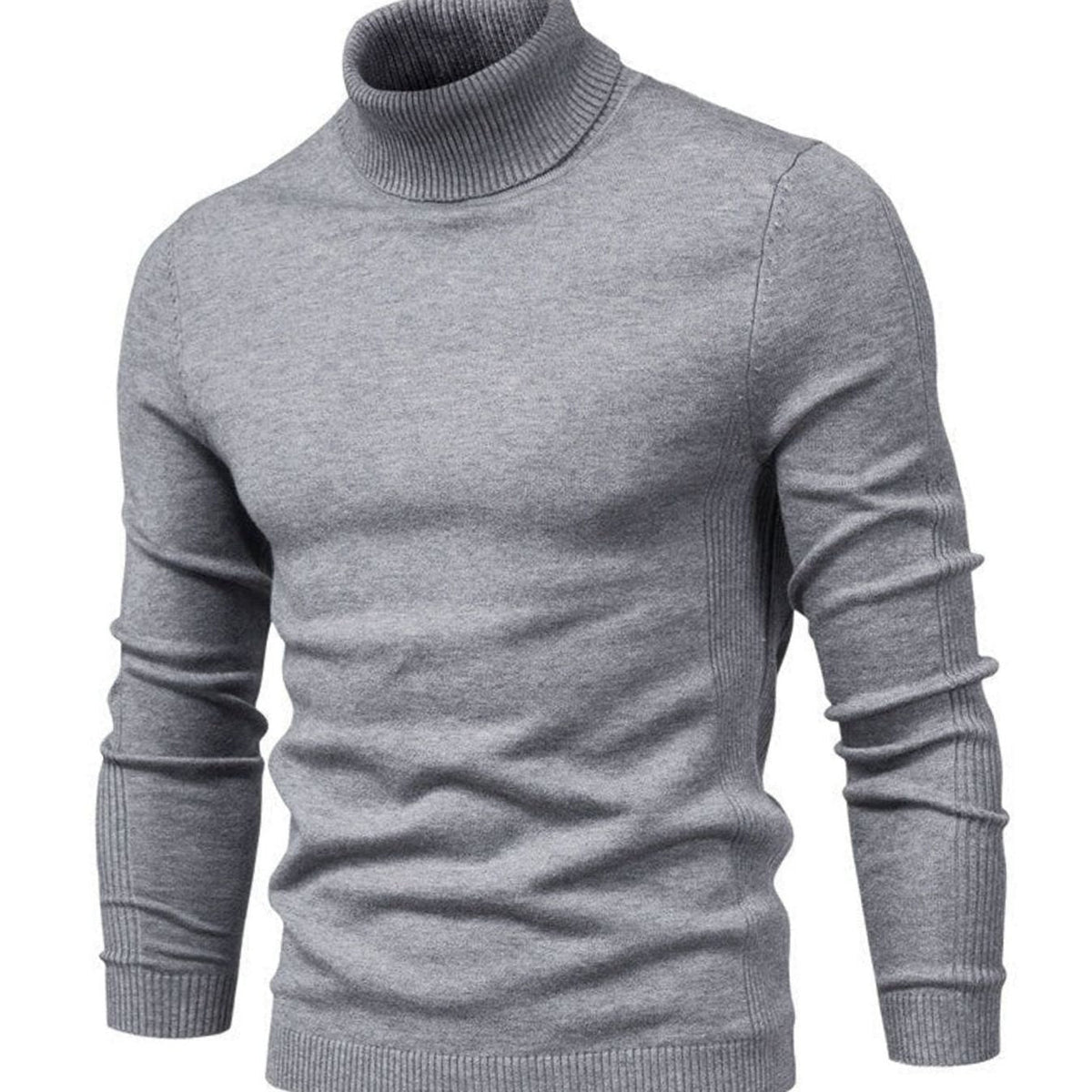 Slim Fit Coltrui Heren | Fijngebreid | Geribde Col