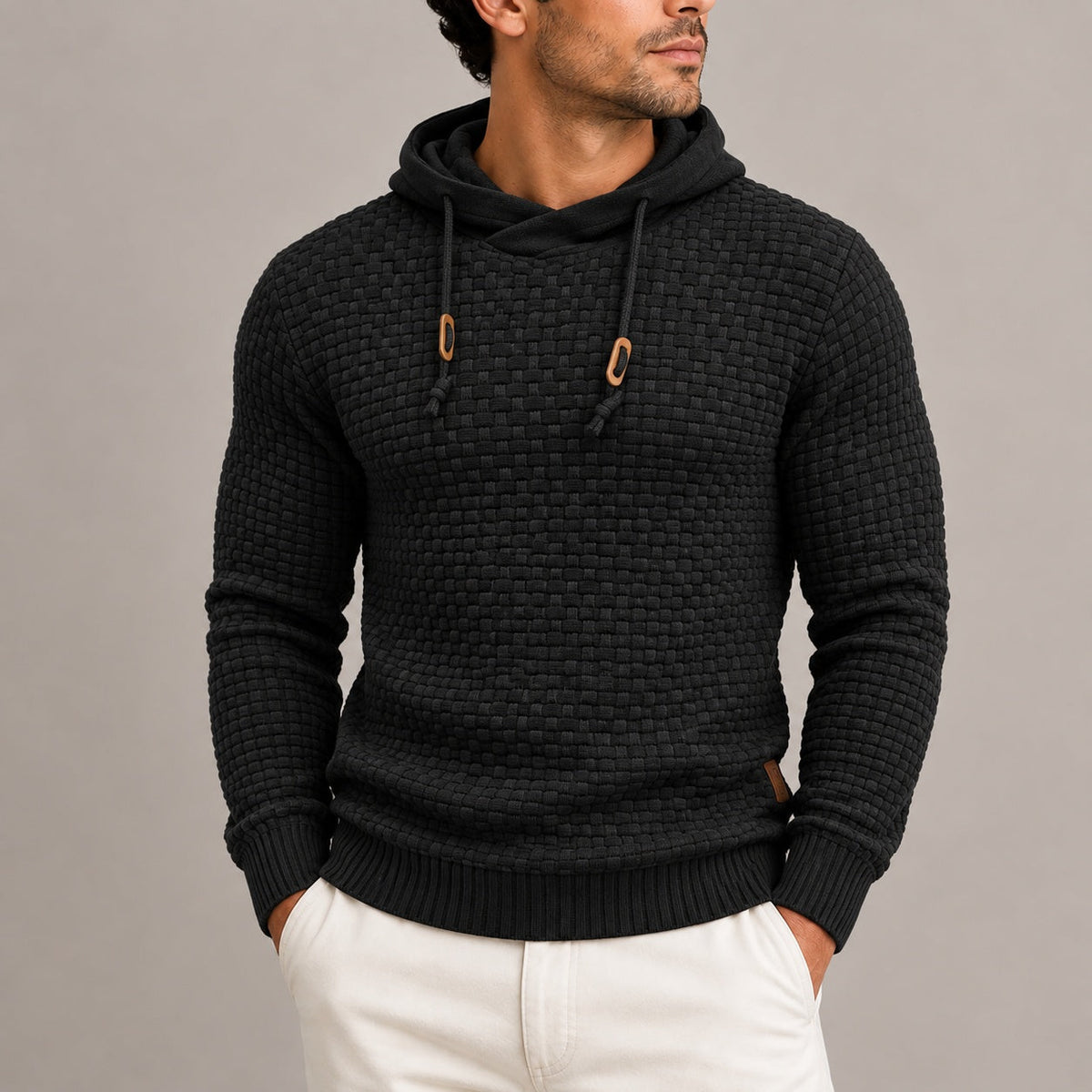 Gebreide Hoodie Heren met Mandpatroon | 8 Kleuren