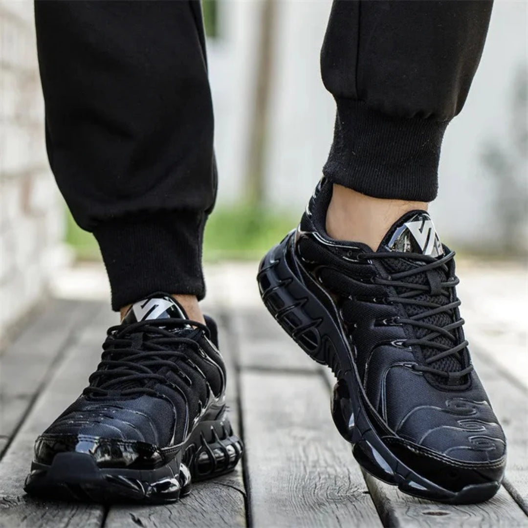 Sneakers Heren in Zwart | Dikke Zool | Veters