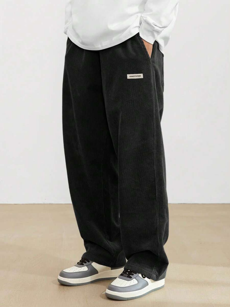Corduroy Broek Heren | Loose Fit | Rechte Pijp | Trekkoord-Boutique Moda