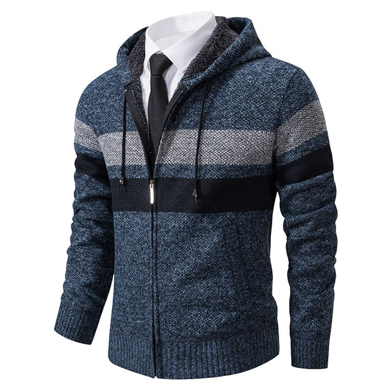 Gestreept Vest met Capuchon Heren | Teddyvoering | 5 Kleuren