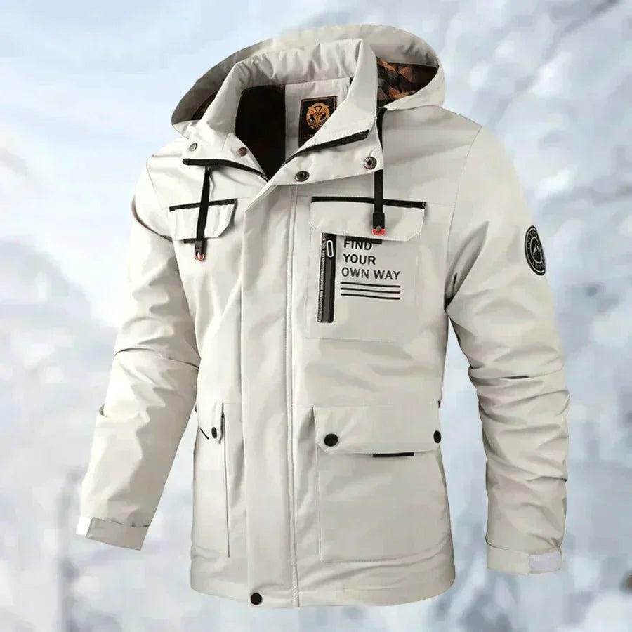 Outdoorjas Heren met Capuchon | Geruite Voering | Waterafstotend | 4 Kleuren
