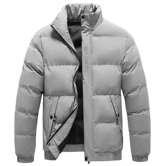 Pufferjas Heren met Opstaande Kraag | Gewatteerd | Zonder Capuchon | 3 Kleuren