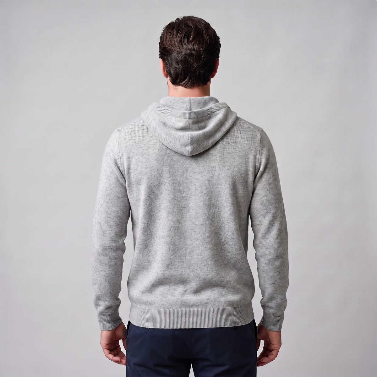 Gebreide Hoodie Heren | Fijngebreid | Trekkoord | Regular Fit