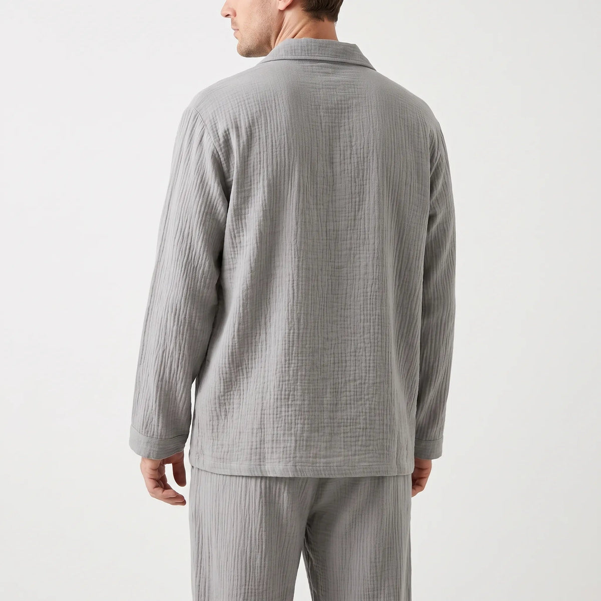 Mousseline Pyjama Heren | Reverskraag | 4 Kleuren
